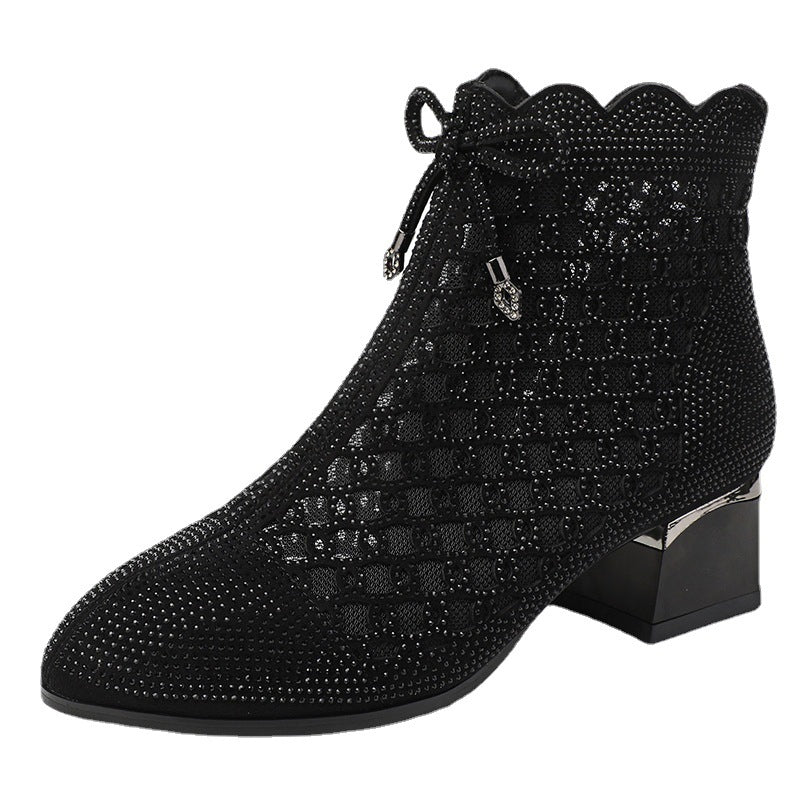 Hturi Lux™ Soft Bottom Cutout Mesh Ankle Boots - Hturilux