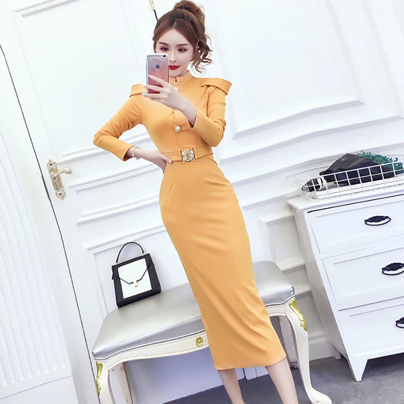 Autumn Winter Black Bodycon International Dress Women Korean Vintage Hepburn Prom Clothes 2025 Elegant Luxury Party Night Dress