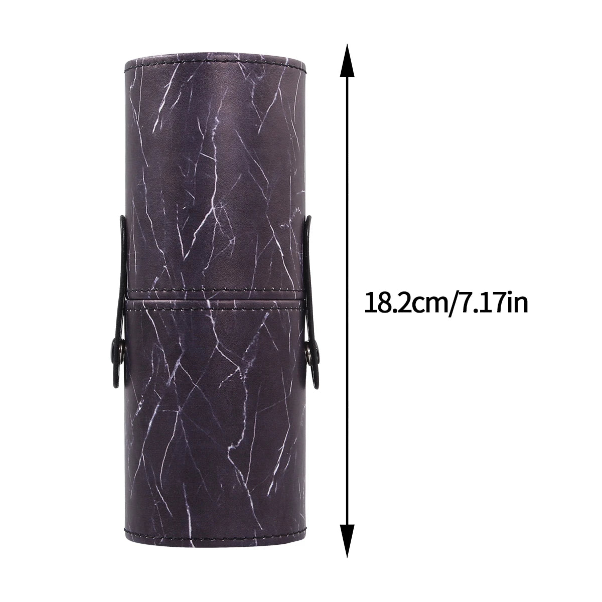 Light luxury style marble-patterned leather storage bucket,lipstick, eyeshadow,makeup brush bucket,portable stationery penholder