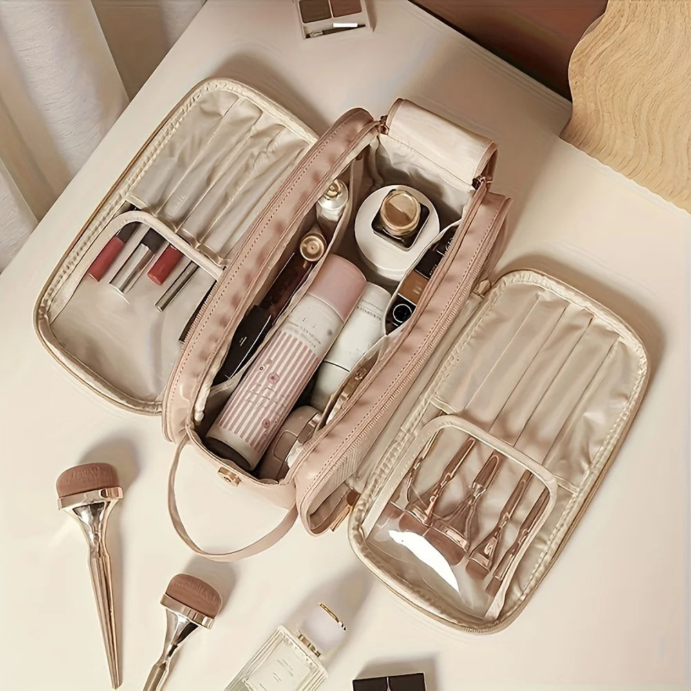 Luxury Women'S Multi-Functional Makeup Pouch- Large Capacity Portable Cosmetic Organizer,Beauty Essentials Organizer,Makeup Bags
