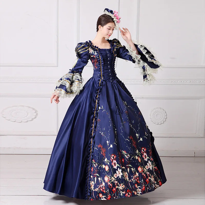 European Classical Court Stage Play Model Performance Dress Party Banquet Ball Makeup Women Evening Dresses Woman Elegant Luxury