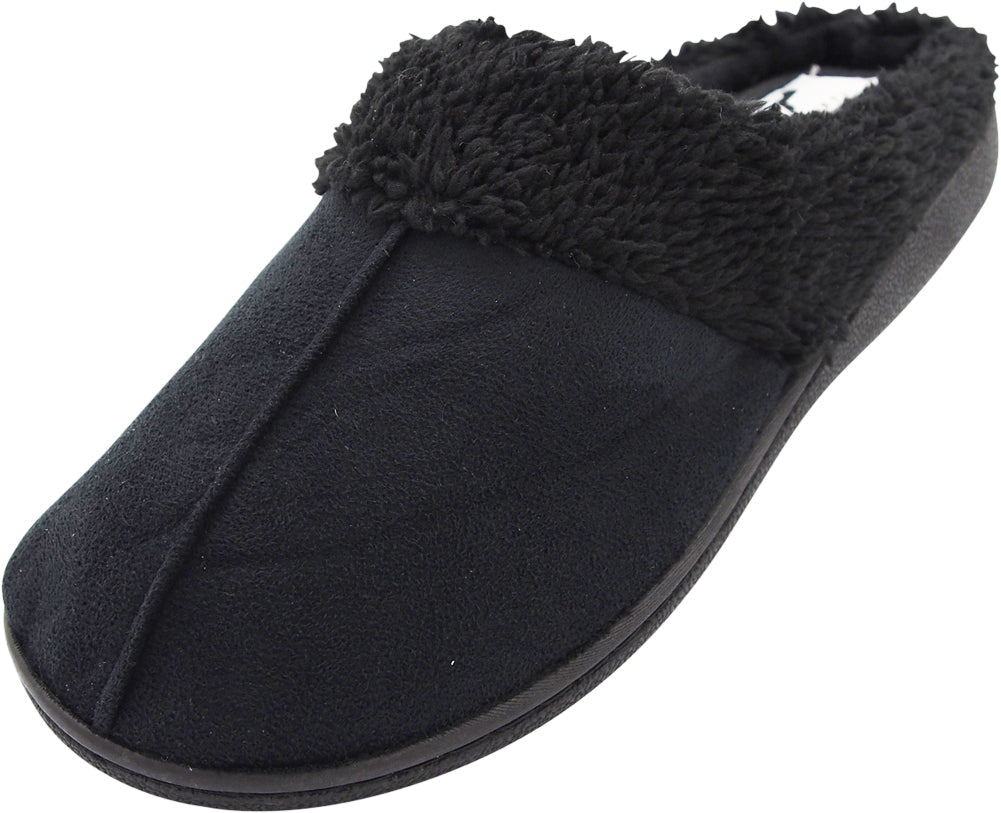Norty Womens Slippers - Slip-On Memory Foam Clog Slippers Shoe - Faux Suede or Fleece