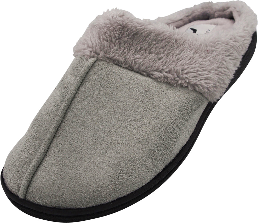 Norty Womens Slippers - Slip-On Memory Foam Clog Slippers Shoe - Faux Suede or Fleece