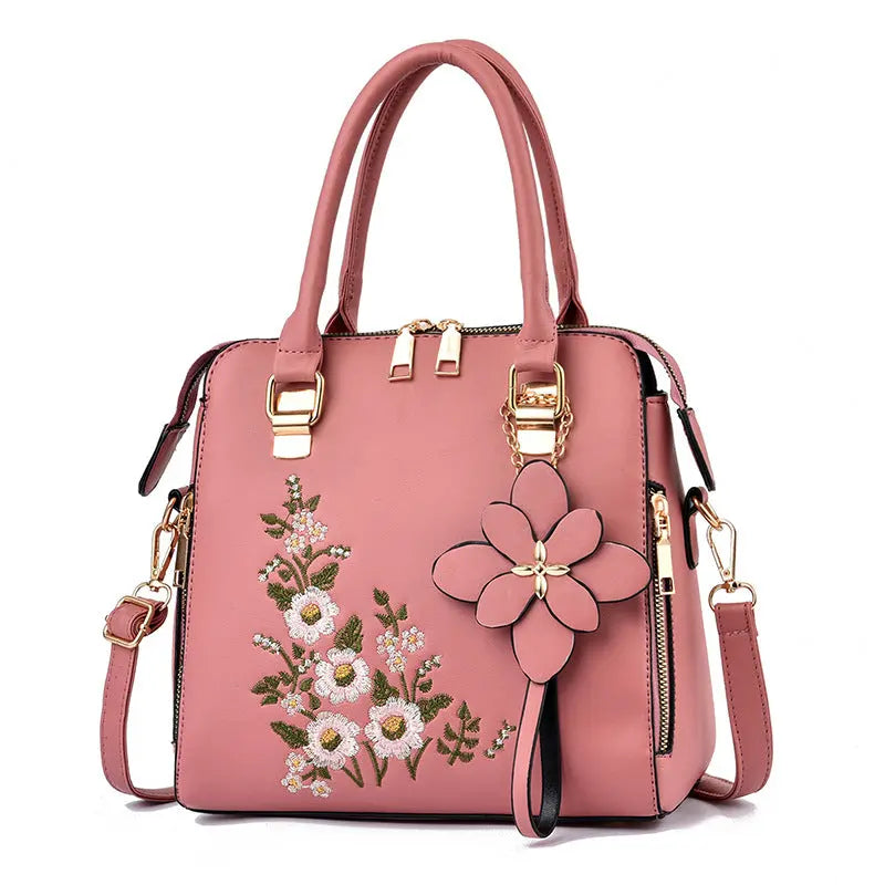 Hturi Lux™ Fashion Flowers Embroidered Handbag – Elegant Shoulder & Messenger Bag for Women - Hturilux