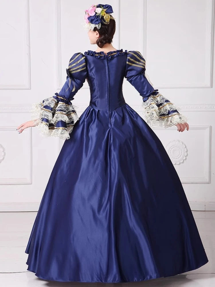 European Classical Court Stage Play Model Performance Dress Party Banquet Ball Makeup Women Evening Dresses Woman Elegant Luxury