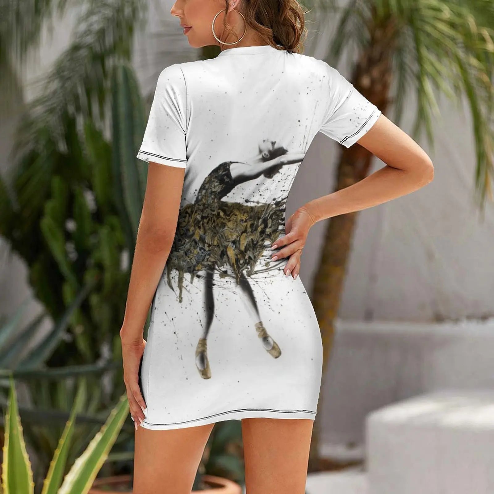 Black Swan Night Short-Sleeved Dress Women's dresses luxury woman party dress summer clothes Dress
