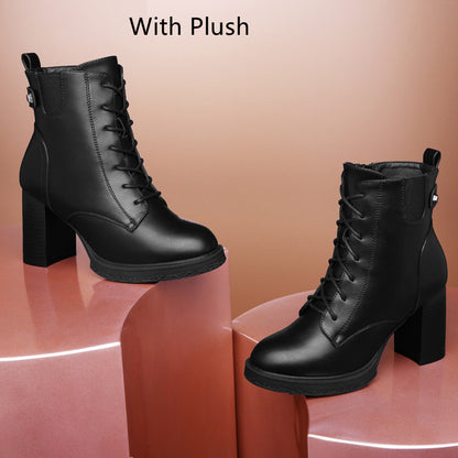 Hturi Lux™ British Style Autumn And Winter Single Boots High Heels Women - Hturilux