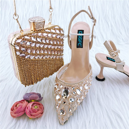 Ladies' Party Sandals And Diamond Bags - Hturilux