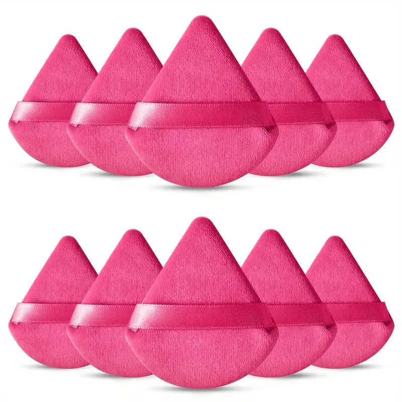 10/20PCS Triangle Makeup Sponge -Luxurious Velour,Ultra-Soft & Washable -Wet or Dry, Perfect for Loose Powder, Foundation & Body