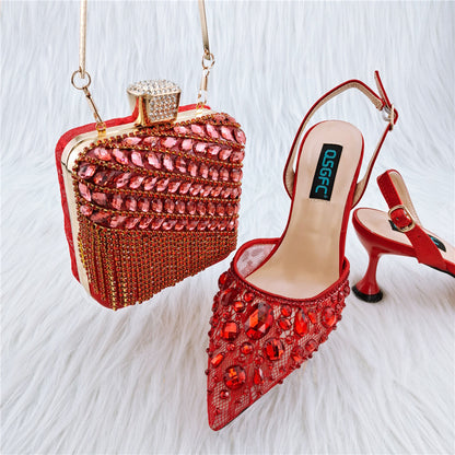 Ladies' Party Sandals And Diamond Bags - Hturilux