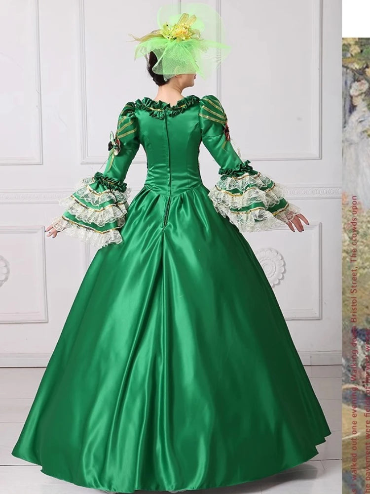 European Classical Court Stage Play Model Performance Dress Party Banquet Ball Makeup Women Evening Dresses Woman Elegant Luxury