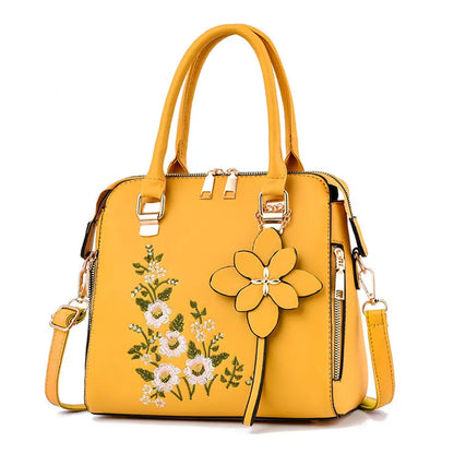 Hturi Lux™ Fashion Flowers Embroidered Handbag – Elegant Shoulder & Messenger Bag for Women - Hturilux