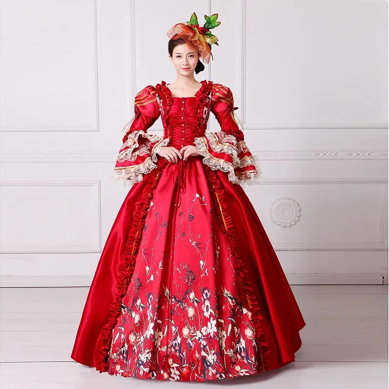 European Classical Court Stage Play Model Performance Dress Party Banquet Ball Makeup Women Evening Dresses Woman Elegant Luxury
