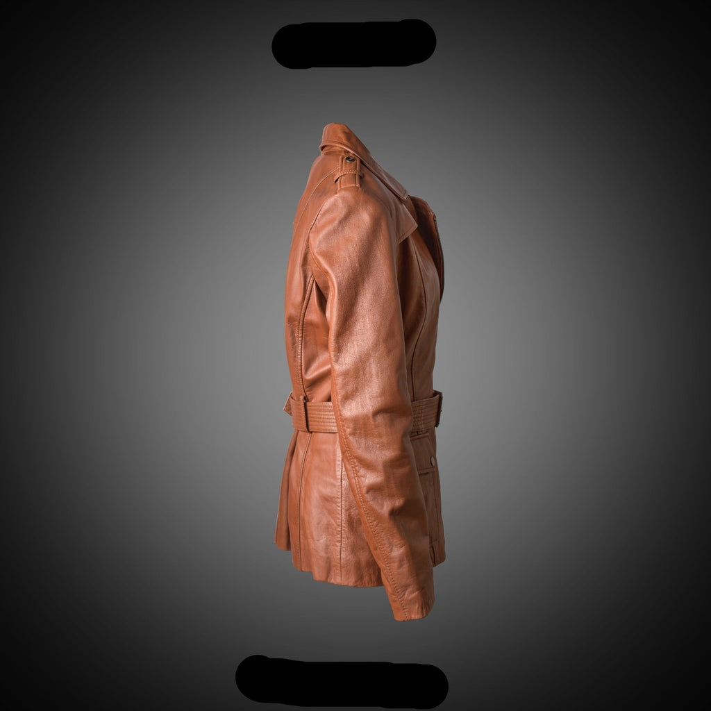 Brown Mid Length Coat For Women