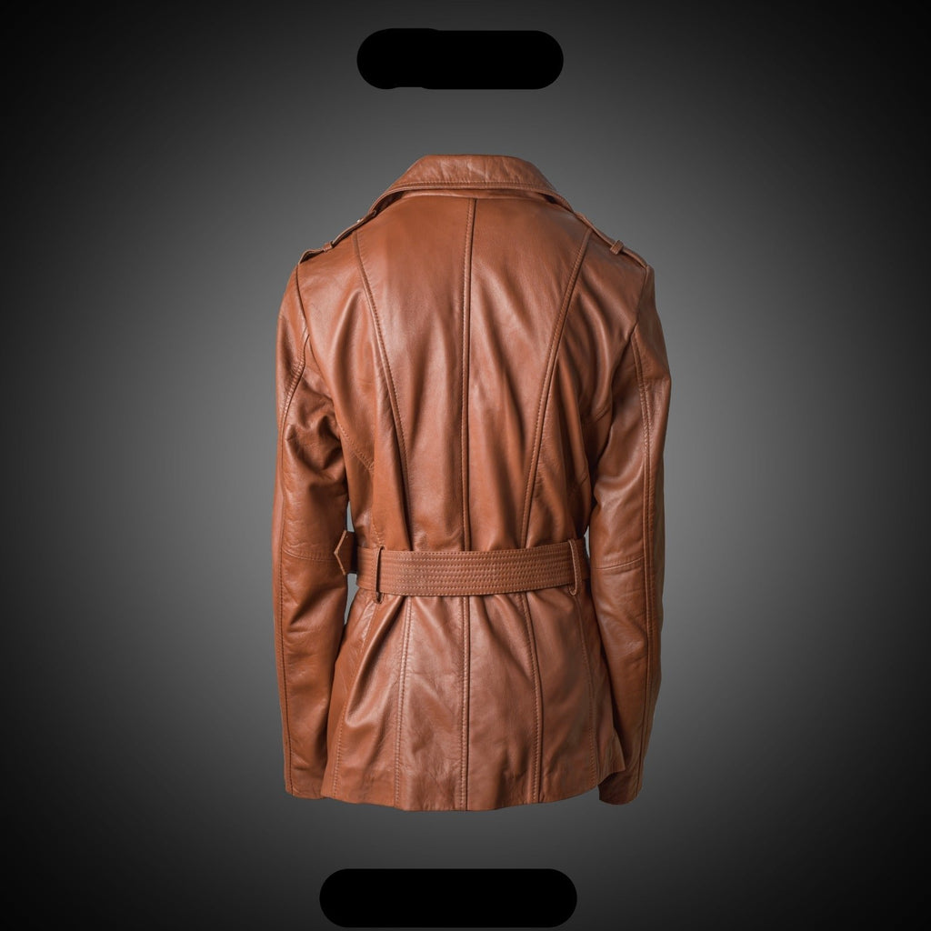 Brown Mid Length Coat For Women