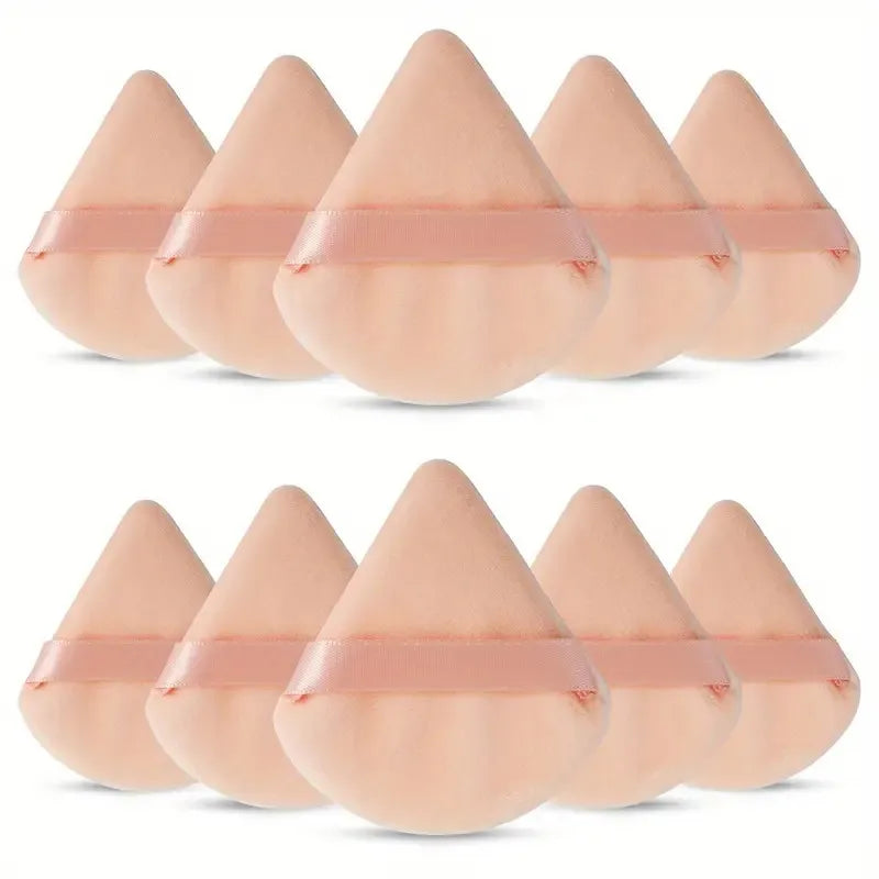 10/20PCS Triangle Makeup Sponge -Luxurious Velour,Ultra-Soft & Washable -Wet or Dry, Perfect for Loose Powder, Foundation & Body