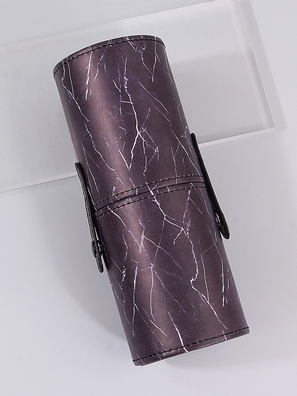 Light luxury style marble-patterned leather storage bucket,lipstick, eyeshadow,makeup brush bucket,portable stationery penholder