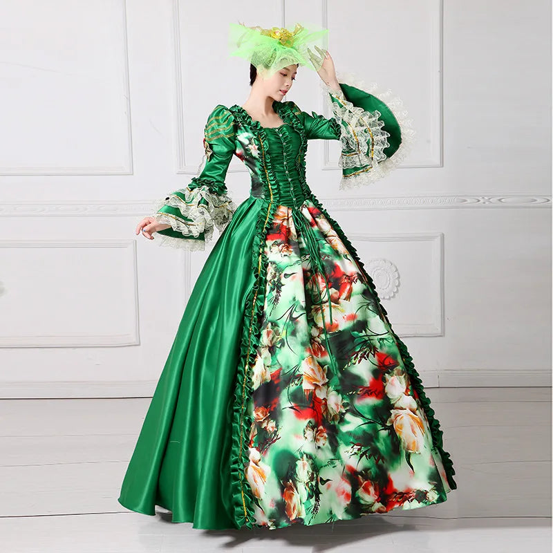 European Classical Court Stage Play Model Performance Dress Party Banquet Ball Makeup Women Evening Dresses Woman Elegant Luxury