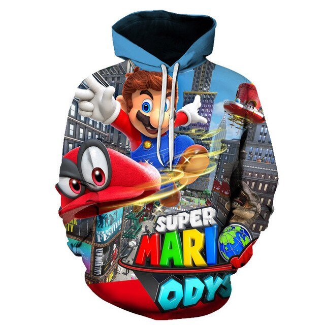Classic Cartoon Mario Bros 3D Print Jacket Men/Women Casual Streetwear Hoodie Man Cute Clothes Sweat Pour Homme Harajuku