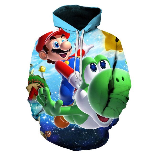 Classic Cartoon Mario Bros 3D Print Jacket Men/Women Casual Streetwear Hoodie Man Cute Clothes Sweat Pour Homme Harajuku