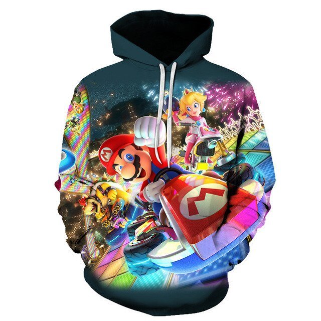 Classic Cartoon Mario Bros 3D Print Jacket Men/Women Casual Streetwear Hoodie Man Cute Clothes Sweat Pour Homme Harajuku