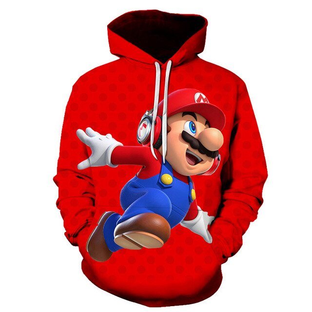 Classic Cartoon Mario Bros 3D Print Jacket Men/Women Casual Streetwear Hoodie Man Cute Clothes Sweat Pour Homme Harajuku