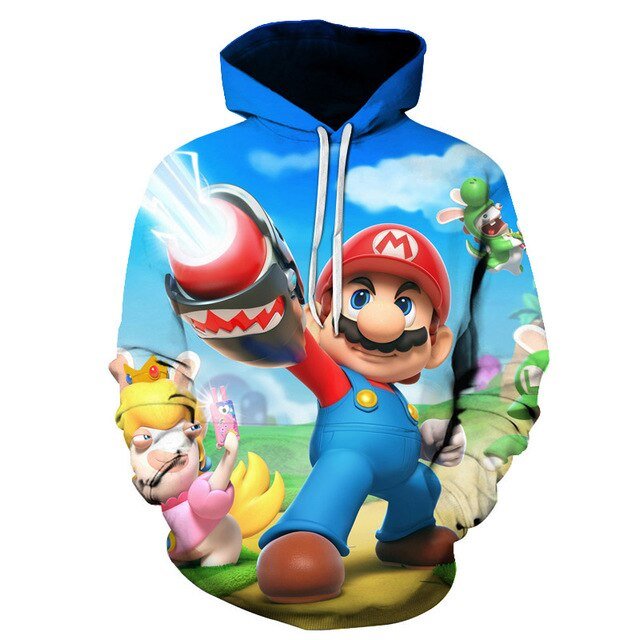 Classic Cartoon Mario Bros 3D Print Jacket Men/Women Casual Streetwear Hoodie Man Cute Clothes Sweat Pour Homme Harajuku