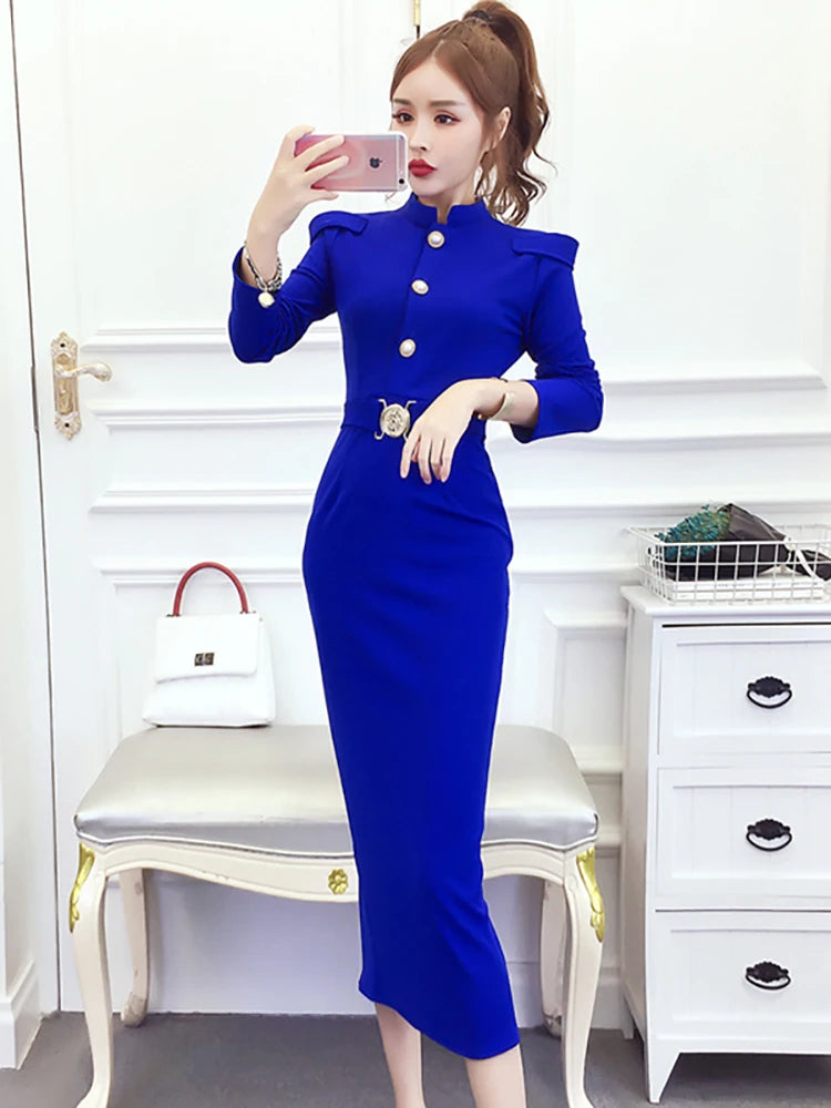 Autumn Winter Black Bodycon International Dress Women Korean Vintage Hepburn Prom Clothes 2025 Elegant Luxury Party Night Dress