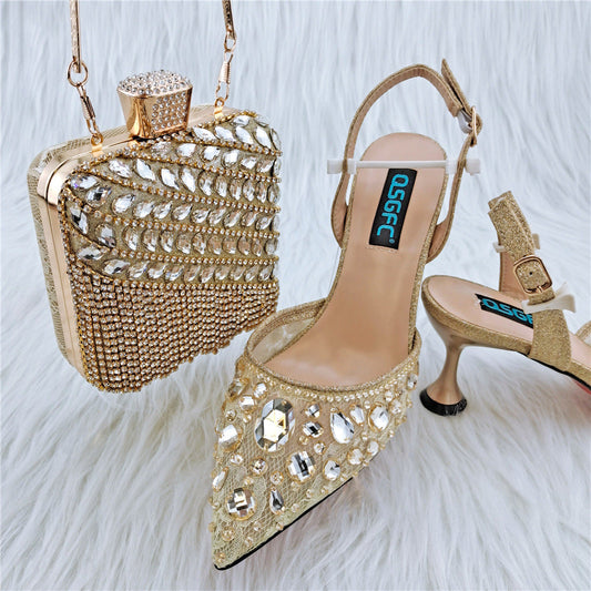 Ladies' Party Sandals And Diamond Bags - Hturilux
