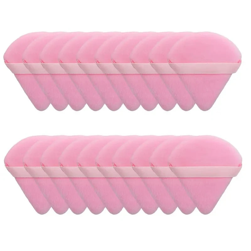 10/20PCS Triangle Makeup Sponge -Luxurious Velour,Ultra-Soft & Washable -Wet or Dry, Perfect for Loose Powder, Foundation & Body