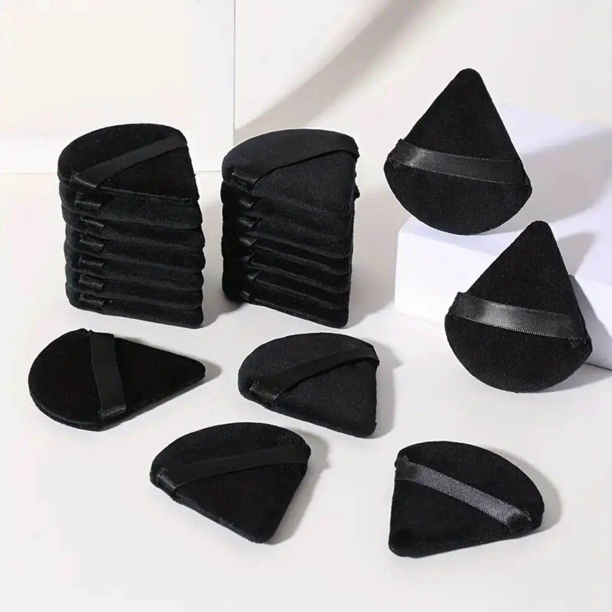 10/20PCS Triangle Makeup Sponge -Luxurious Velour,Ultra-Soft & Washable -Wet or Dry, Perfect for Loose Powder, Foundation & Body