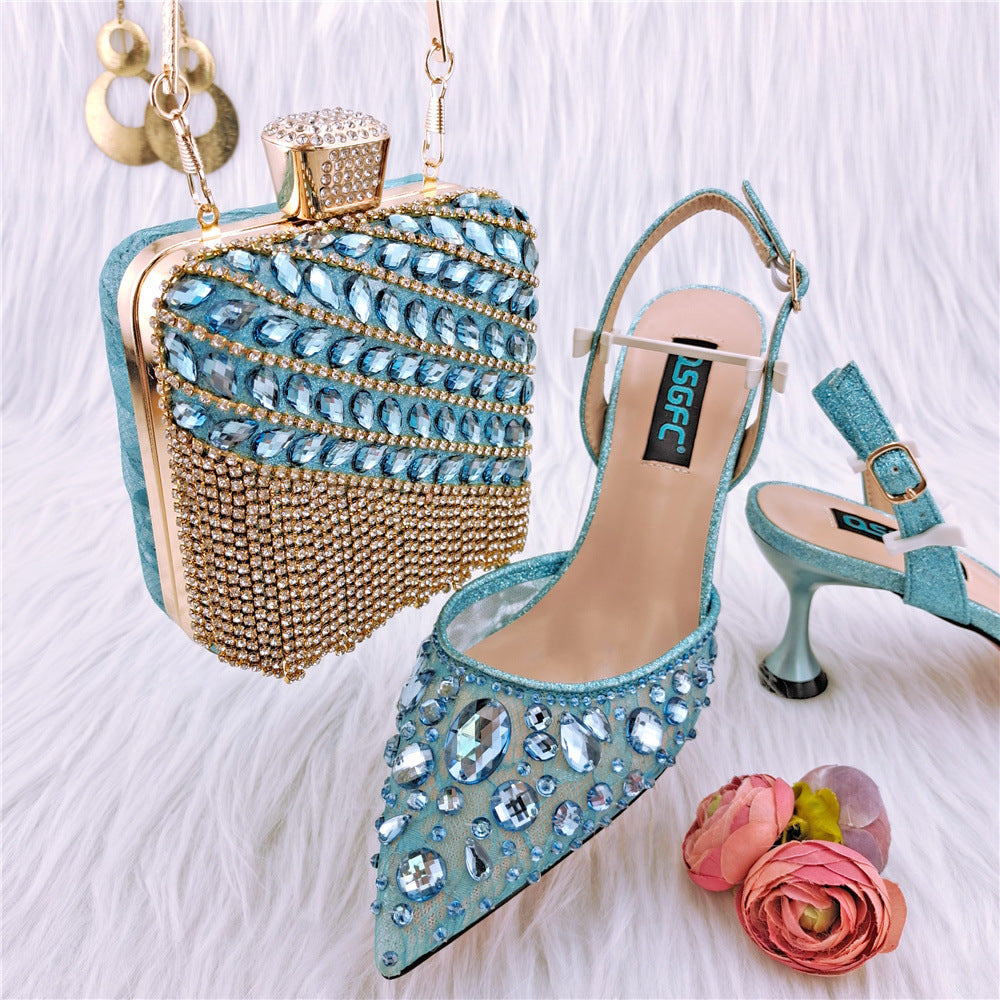 Ladies' Party Sandals And Diamond Bags - Hturilux