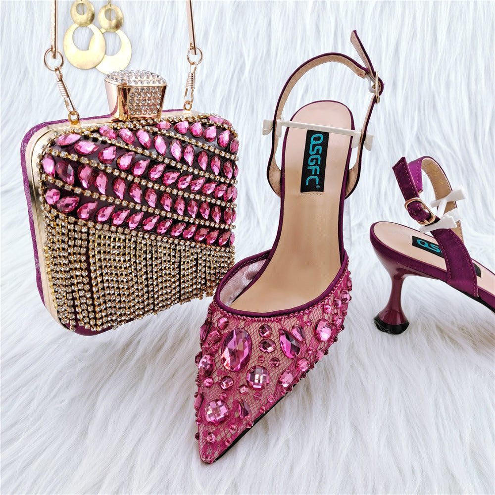 Ladies' Party Sandals And Diamond Bags - Hturilux