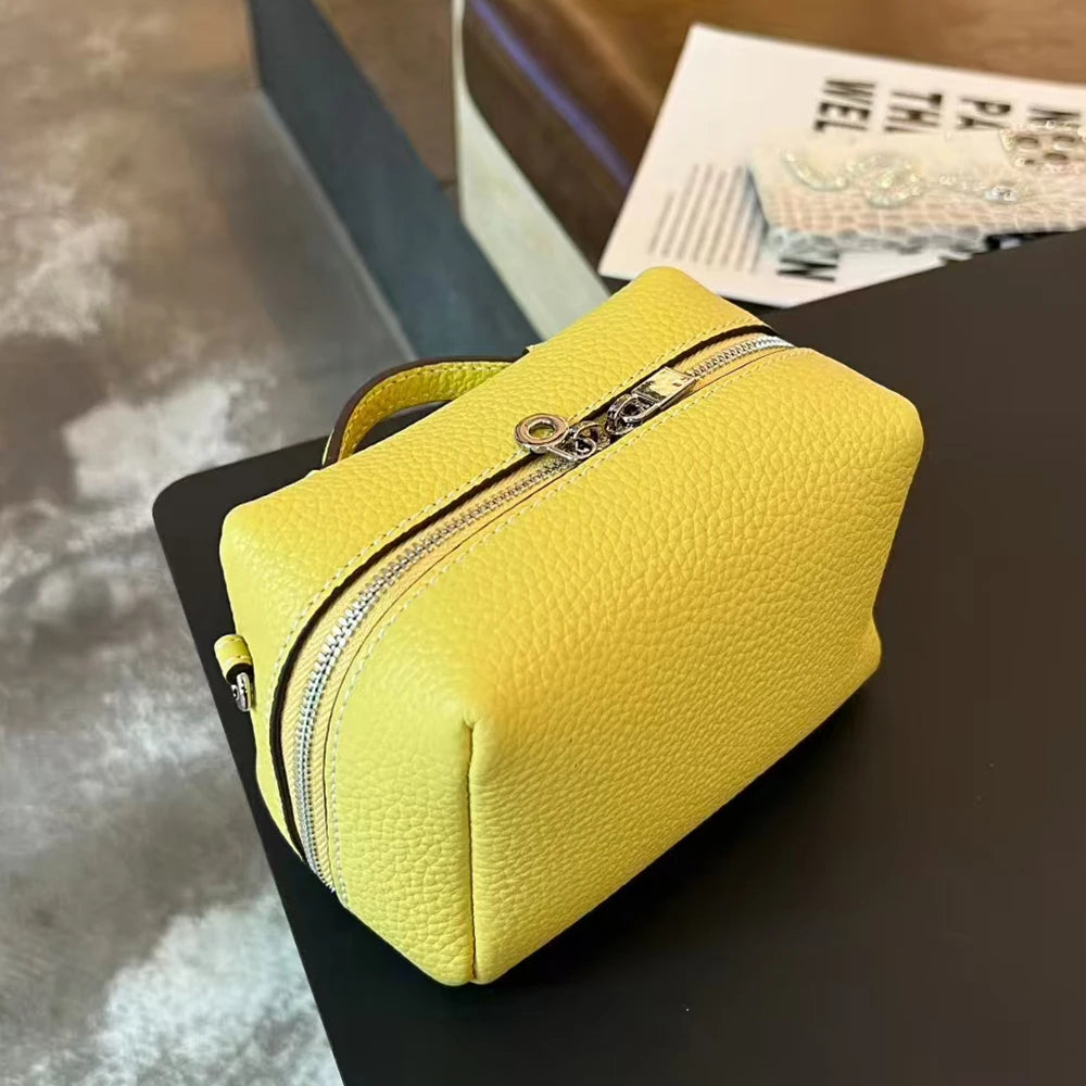 Genuine Leather Mini Women Crossbody Bag Custom Name Luxury Makeup Pouch Clutch Purse New Design Party Female Small Shoulder Bag