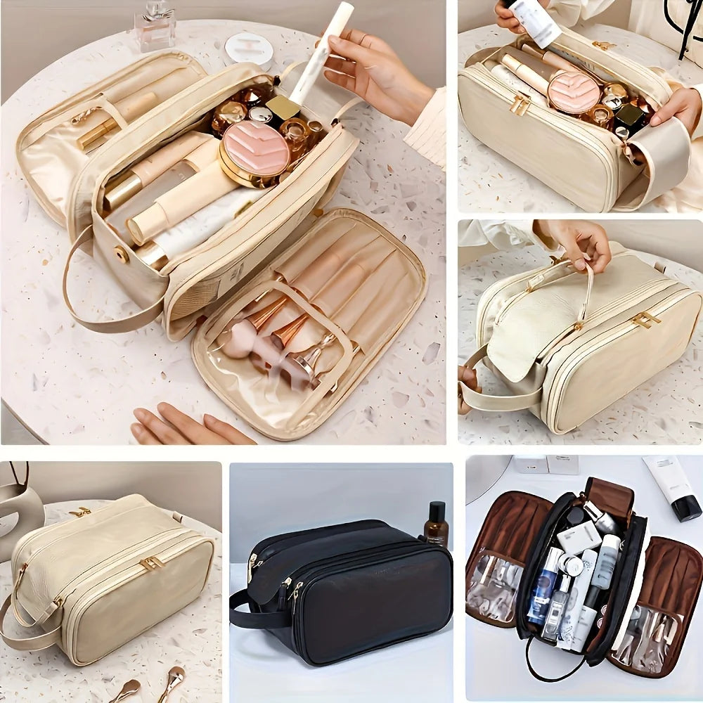 Luxury Women'S Multi-Functional Makeup Pouch- Large Capacity Portable Cosmetic Organizer,Beauty Essentials Organizer,Makeup Bags
