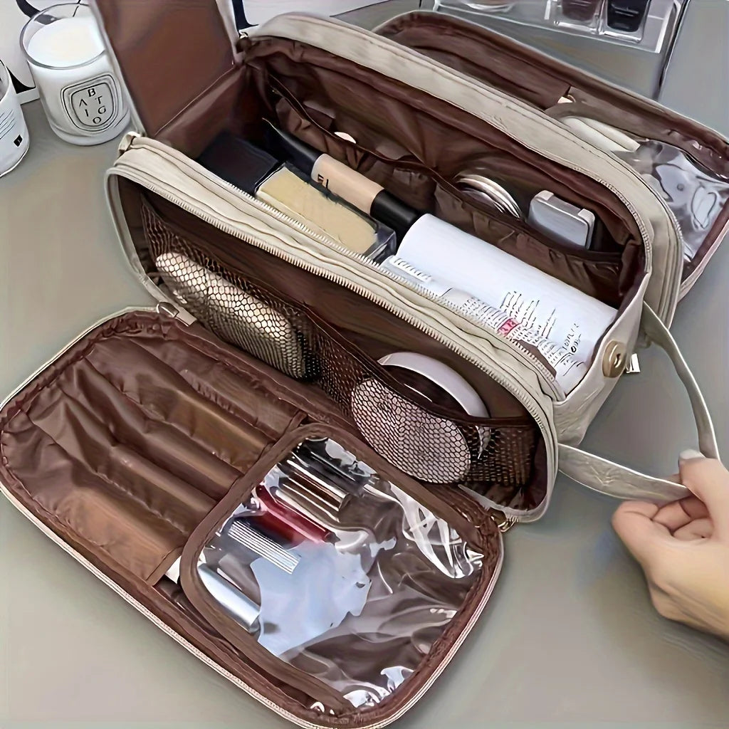 Luxury Women'S Multi-Functional Makeup Pouch- Large Capacity Portable Cosmetic Organizer,Beauty Essentials Organizer,Makeup Bags