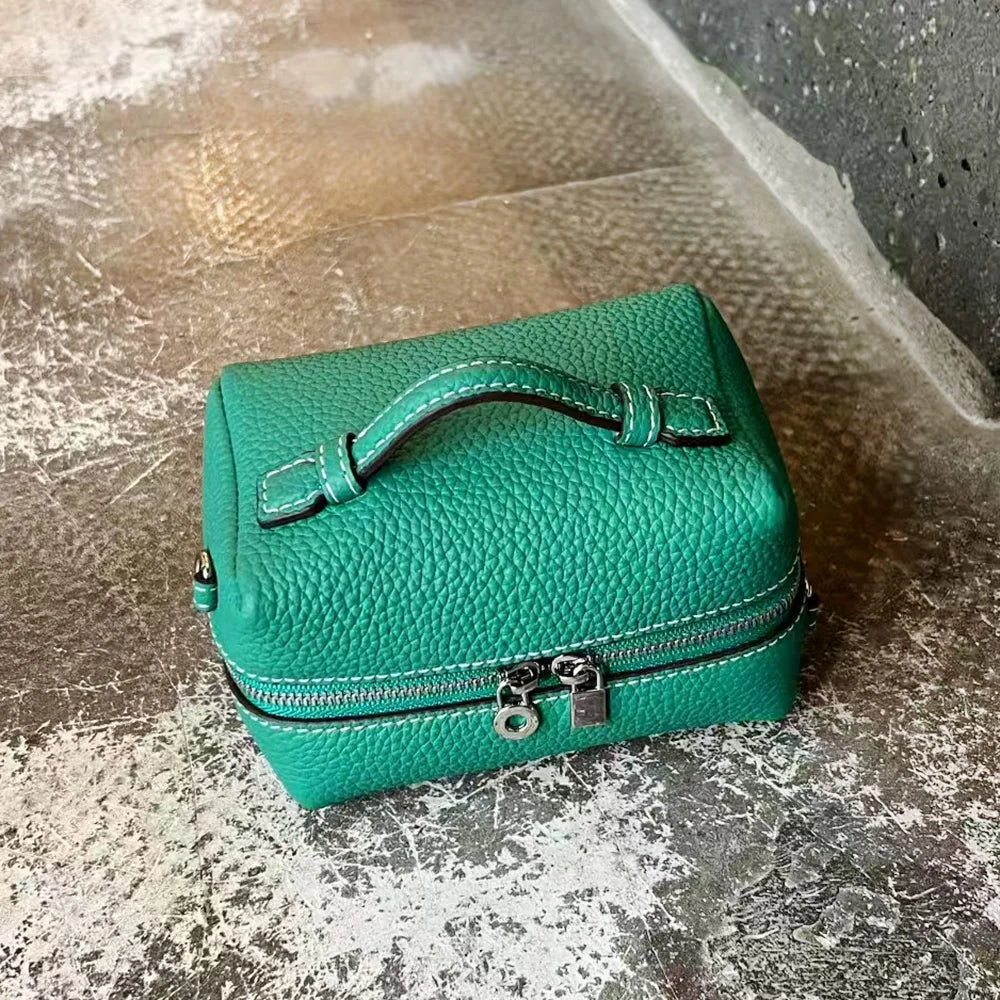 Genuine Leather Mini Women Crossbody Bag Custom Name Luxury Makeup Pouch Clutch Purse New Design Party Female Small Shoulder Bag