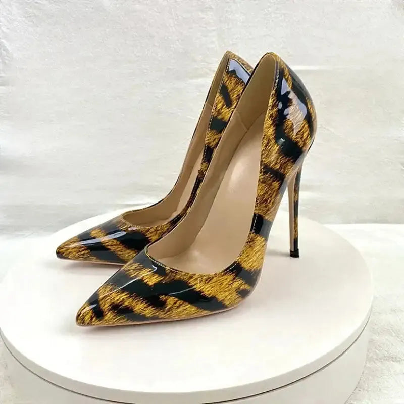 Leopard Pattern Women's High Heel Shoes