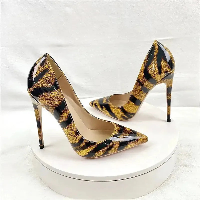 Leopard Pattern Women's High Heel Shoes